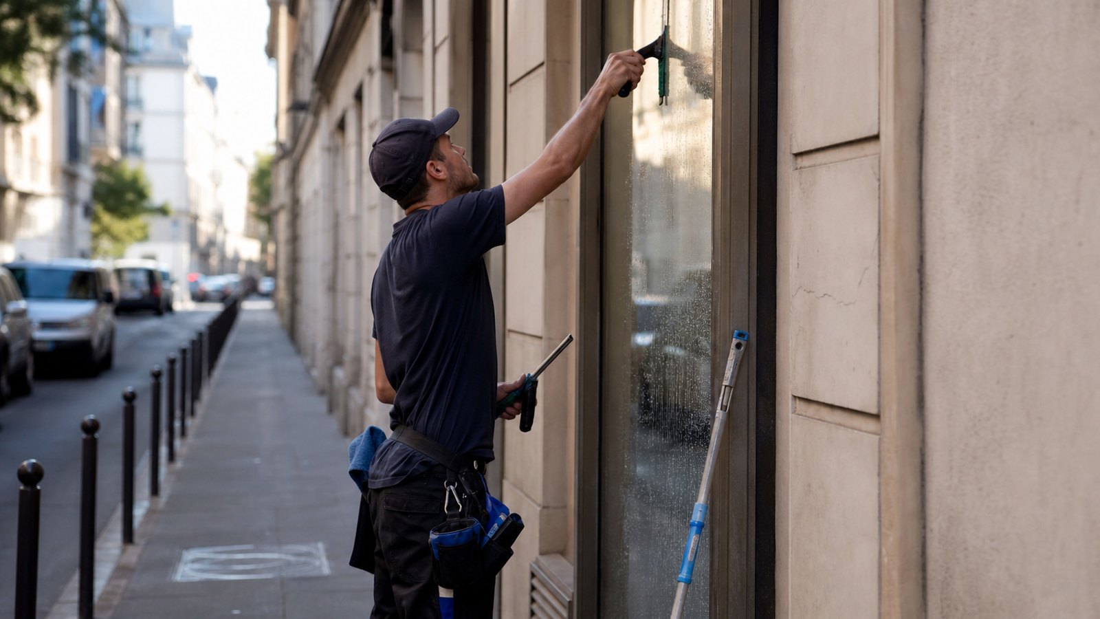 Organisation d'une tournée de lavage de vitres en ville